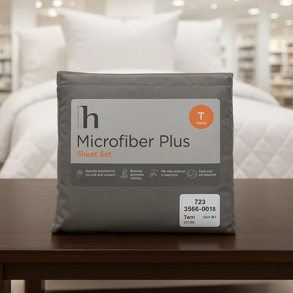 Home Expressions Microfiber Plus Sheets Set Siberian Gray Dorm Room Guest